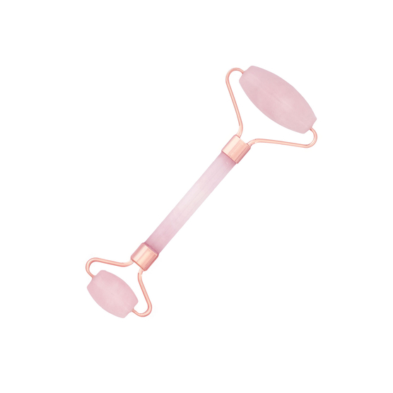 Kwarcowy wałek do masażu - Dwustronny roller do twarzy - Naturalny kwarc