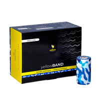 yellowSPORT yellowBAND - Bandaż kohezyjny - 10 cm x 4,5 m - Niebieski moro - Opakowanie 12 szt.
