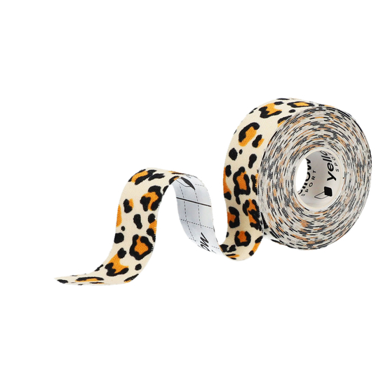 yellowTAPE - Taśma do kinesiotapingu limfatycznego twarzy - 2,5 cm x 5 m - Panterka