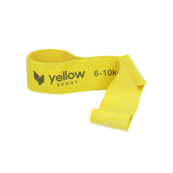 yellowSPORT yellowMATERIAL Band - Materiałowa taśma oporowa do ćwiczeń - Żółta - Opór 6-10 kg