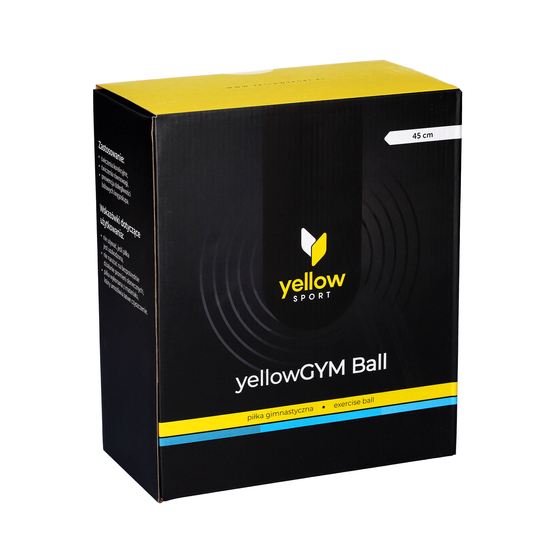 yellowGYM Ball - Piłka gimnastyczna z pompką - Niebieska - 45 cm