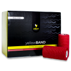 Bandaż kohezyjny yellowBAND - 10cm x 4,5m, czerwony zestaw 12 szt. 