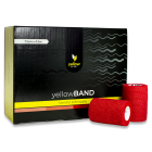 yellowBAND - bandaż kohezyjny 7,5cm x 4,5m Czerwony zestaw 12 szt.
