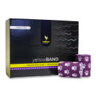 Bandaż kohezyjny yellowBAND - 7,5cm x 4,5m, fioletowy w łapki zestaw 12 szt.