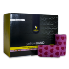 Bandaż kohezyjny yellowBAND - 10cm x 4,5m, różowy w serca zestaw 12 szt.