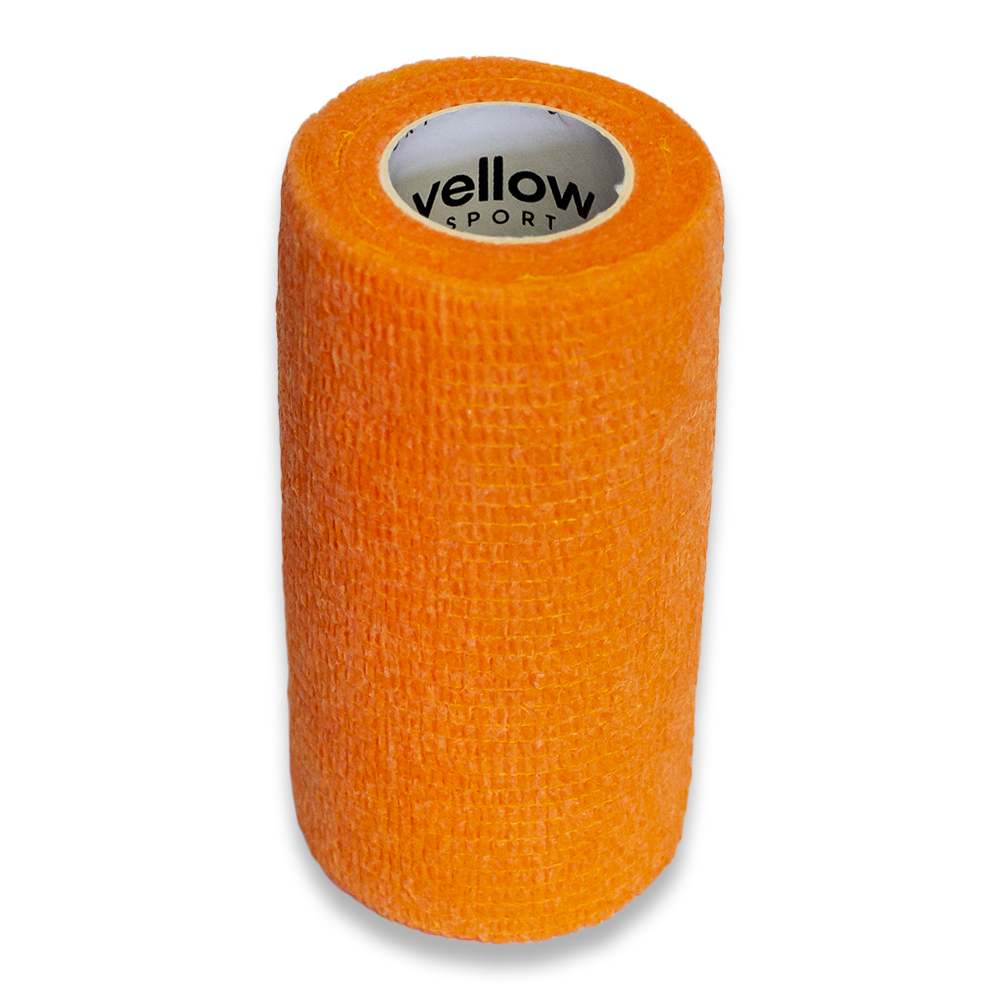 Bandaż kohezyjny yellowBAND - 10cm x 4,5m, intensywny pomarańczowy