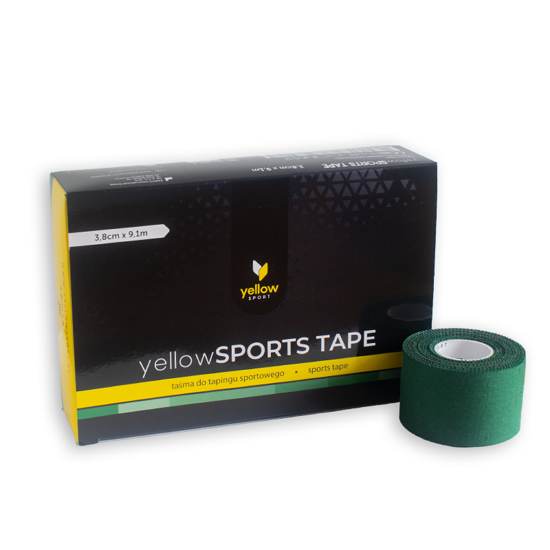 Taśma do tapingu sztywnego yellowSPORTS TAPE - zielona, 3,8cm x 9,1m, 6 szt.
