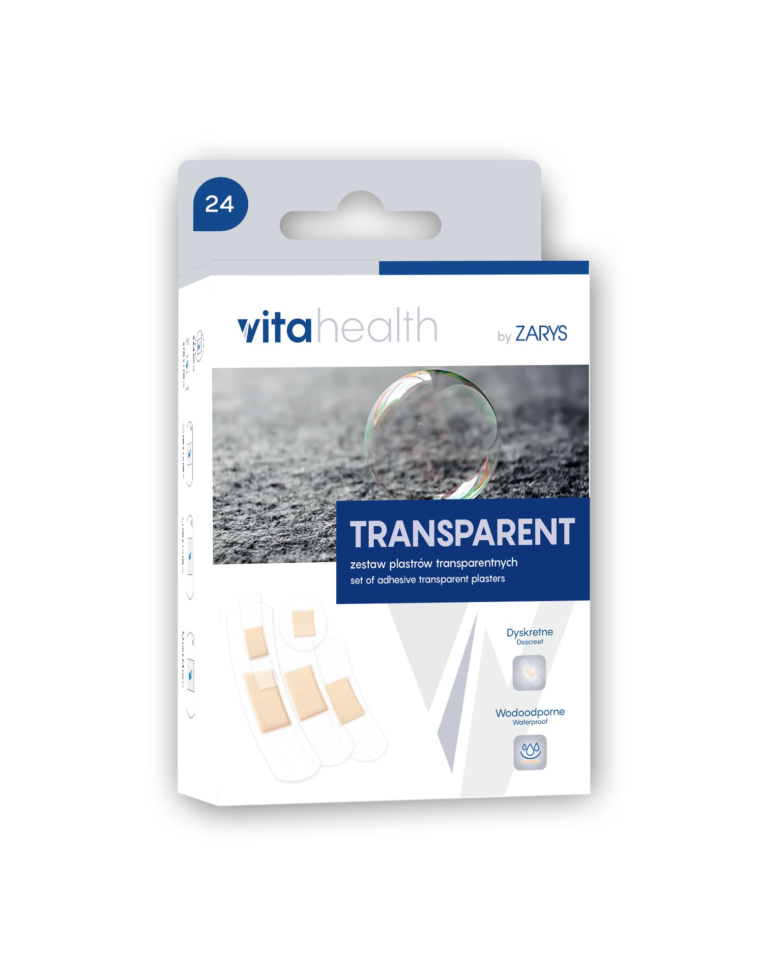 Zestaw plastrów transparentnych Vitahealth TRANSPARENT