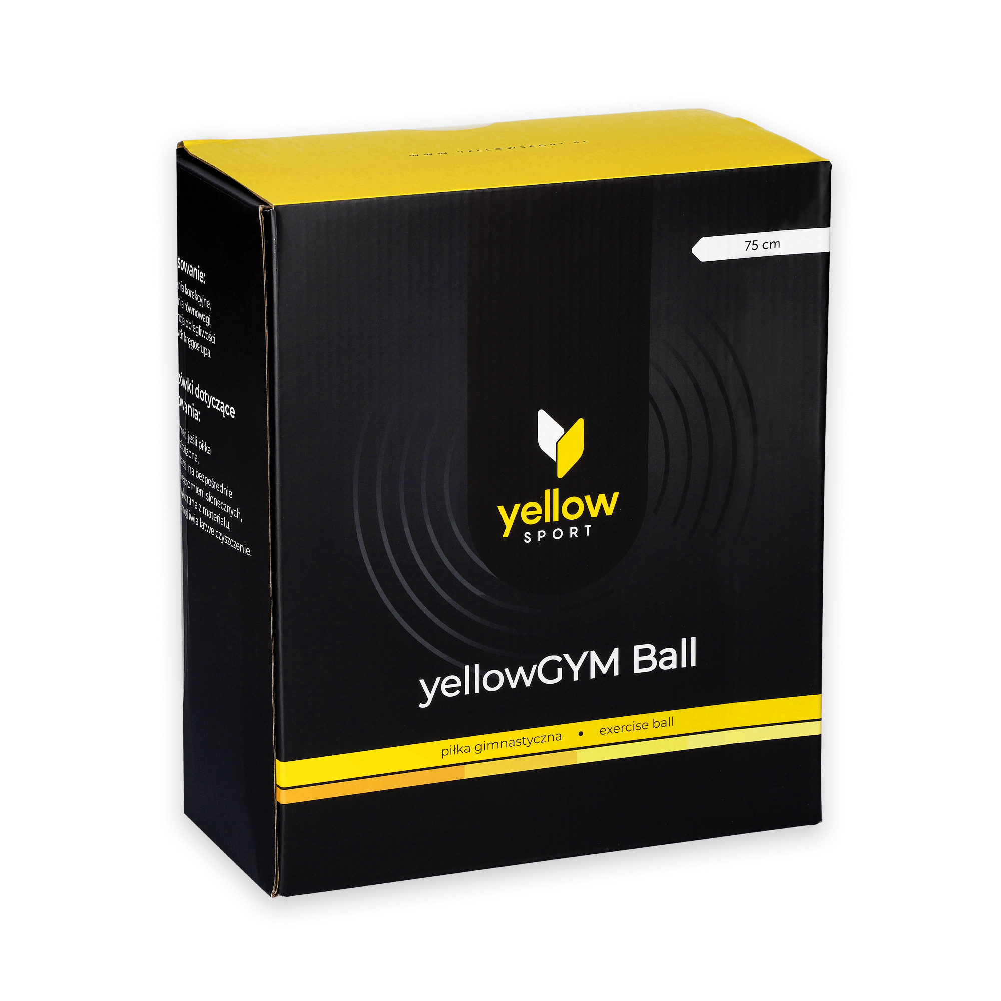 Piłka rehabilitacyjna yellowGYM ball 75cm, żółta