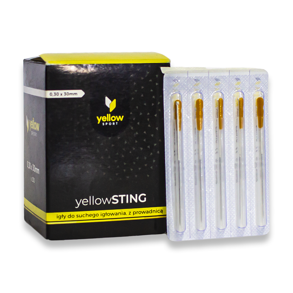 yellowSTING - igły do suchego igłowania z prowadnicą, 0,30 x 30mm