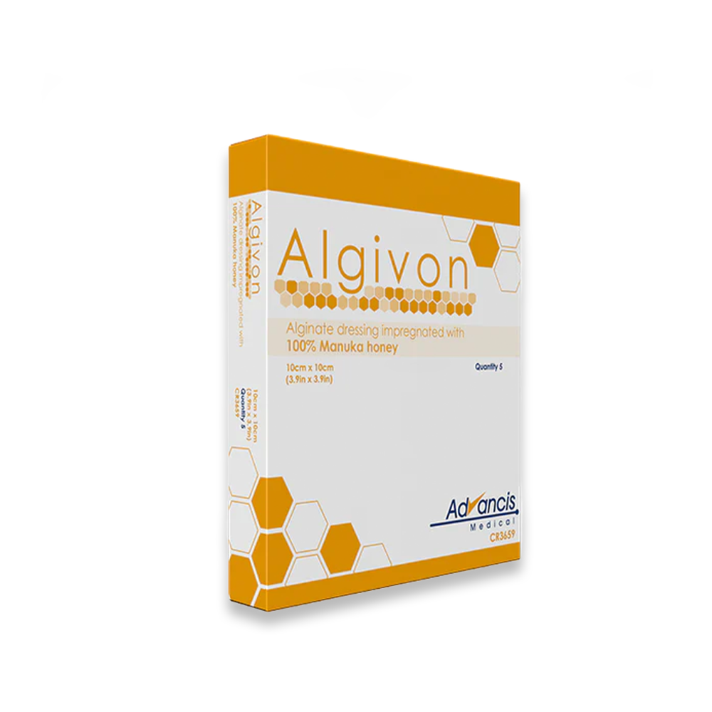 Opatrunek alginianowy nasączony 100% miodem Manuka Algivon 10cm x 10cm