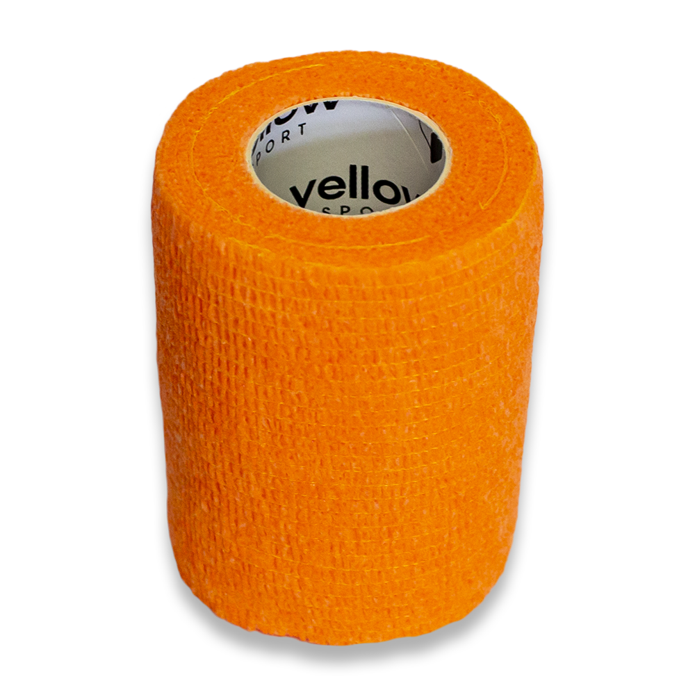 Bandaż kohezyjny yellowBAND - 7,5cm x 4,5m, intensywny pomarańczowy