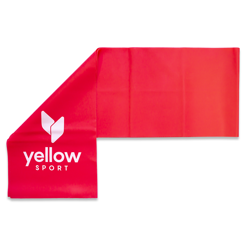 yellowFLAT band - taśma do ćwiczeń czerwona (opór 2-4 kg)