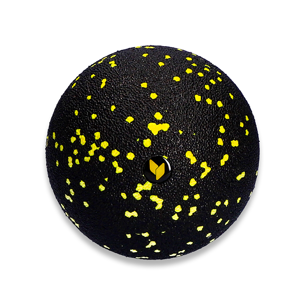 yellowMASSAGE Ball piłeczka do masażu EPP, czarno-żółta 12cm