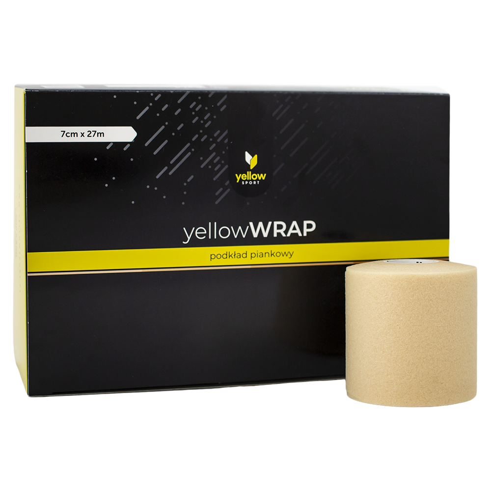 yellowWRAP – podkład pod taping 7cm x 27m opakowanie 6 szt.
