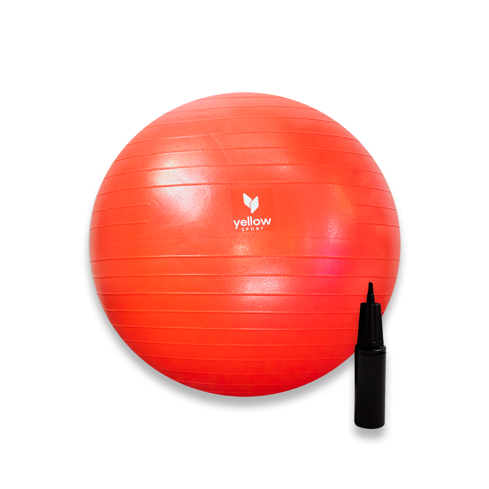 Piłka rehabilitacyjna yellowGYM ball 55cm, czerwony