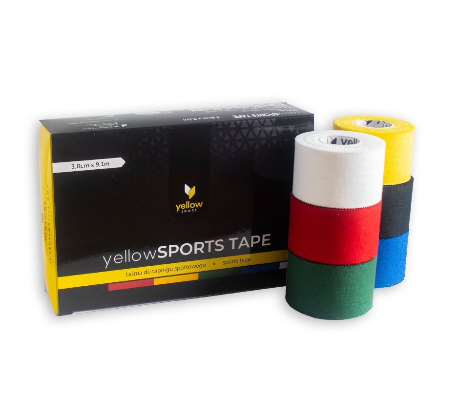 Taśma do tapingu sztywnego yellowSPORTS TAPE - mix kolorów, 3,8cm x 9,1m, 6 szt.