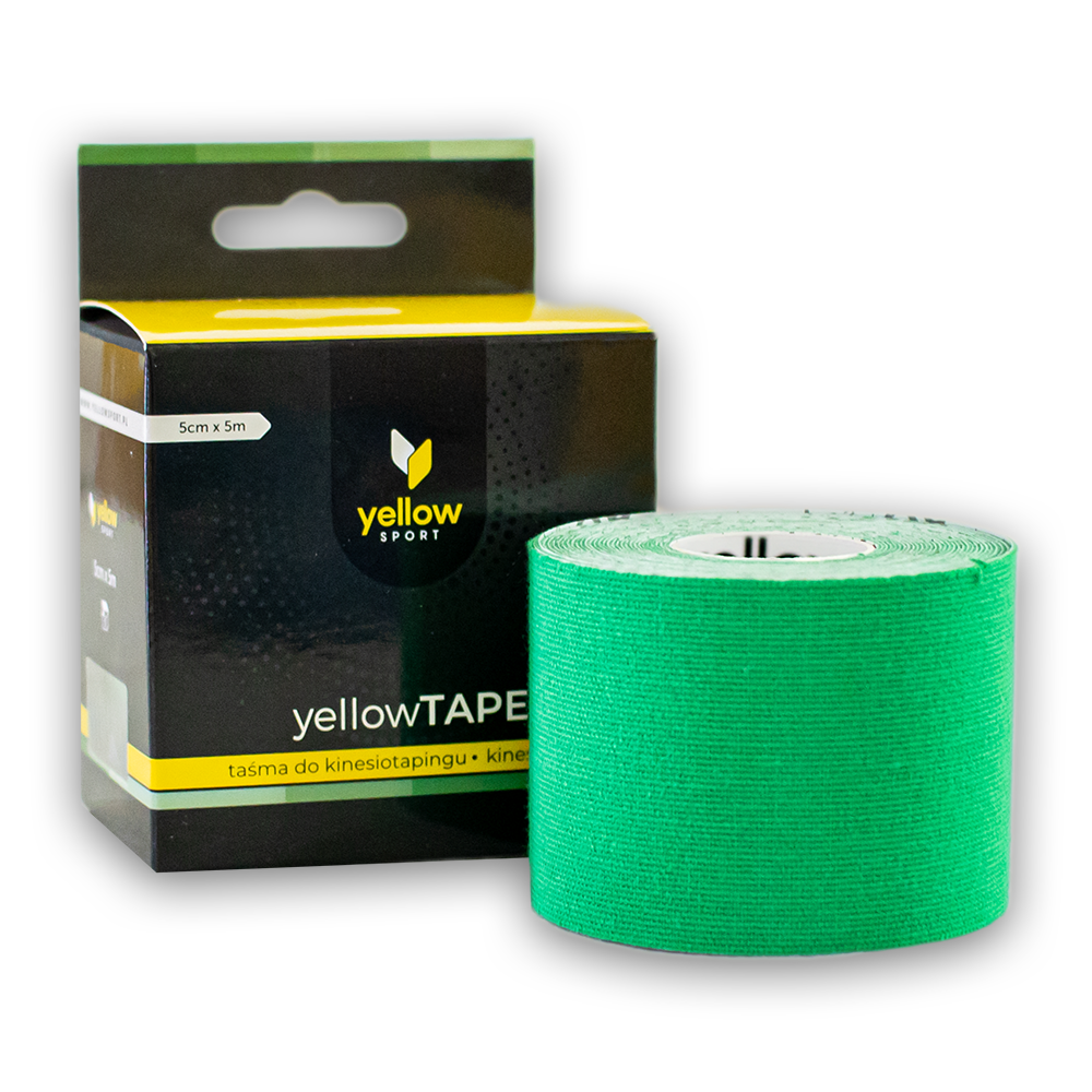 yellowTAPE – taśma do kinesiotapingu 5cm Zielony