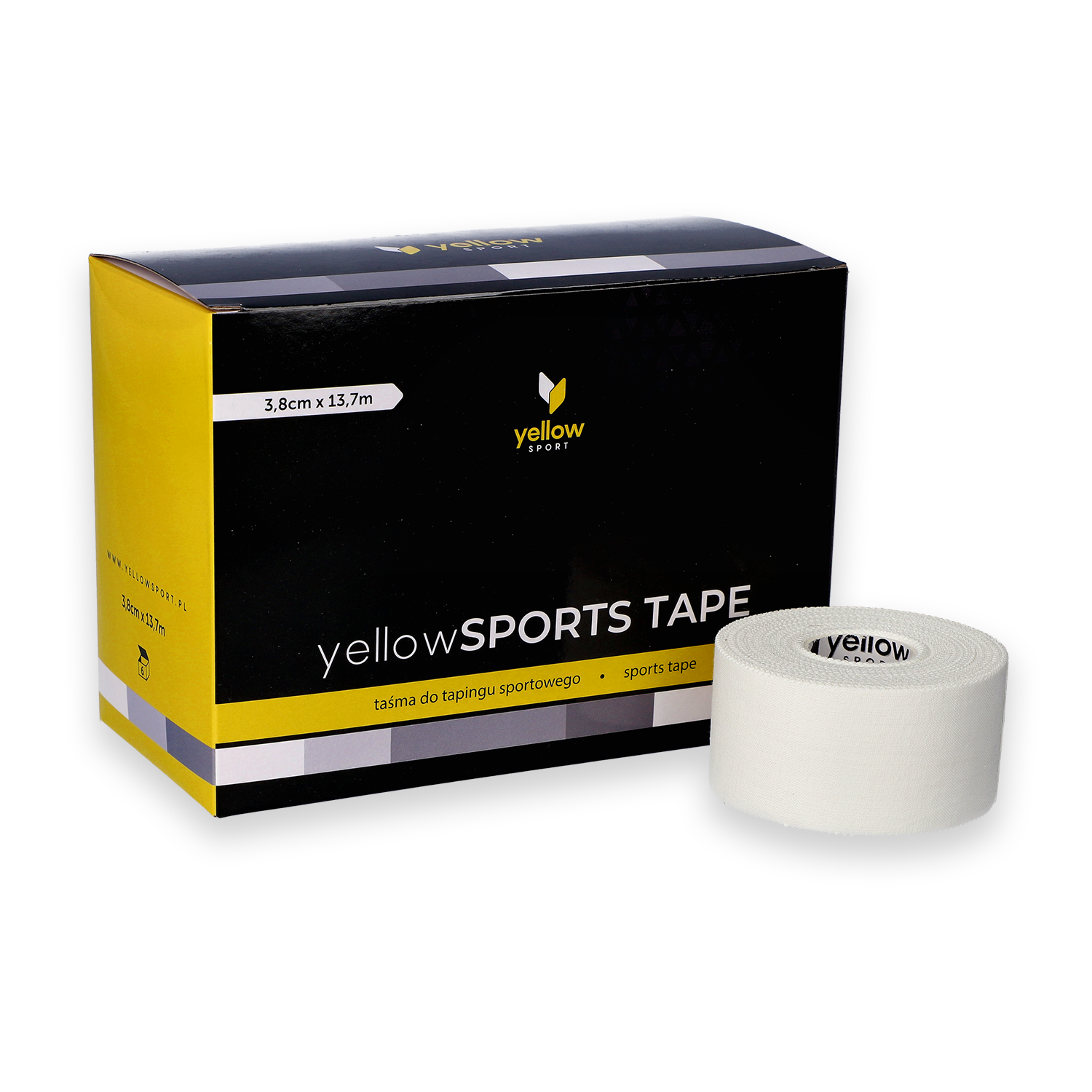 Taśma do tapingu sztywnego yellowSPORTS TAPE - biała, 3,8cm x 13,7m, 6 szt. 