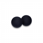 Podwójna piłeczka do masażu yellowMASSAGE DuoBall, silikon, czarna 6,5cm